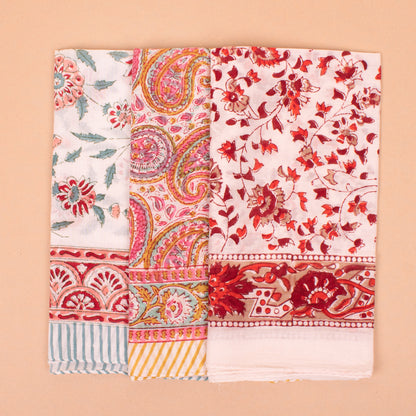 Set of 3 - Cotton Bandana Hair Scarf | Trendy Printed Head Wrap for Boho, Casual and Everyday Looks