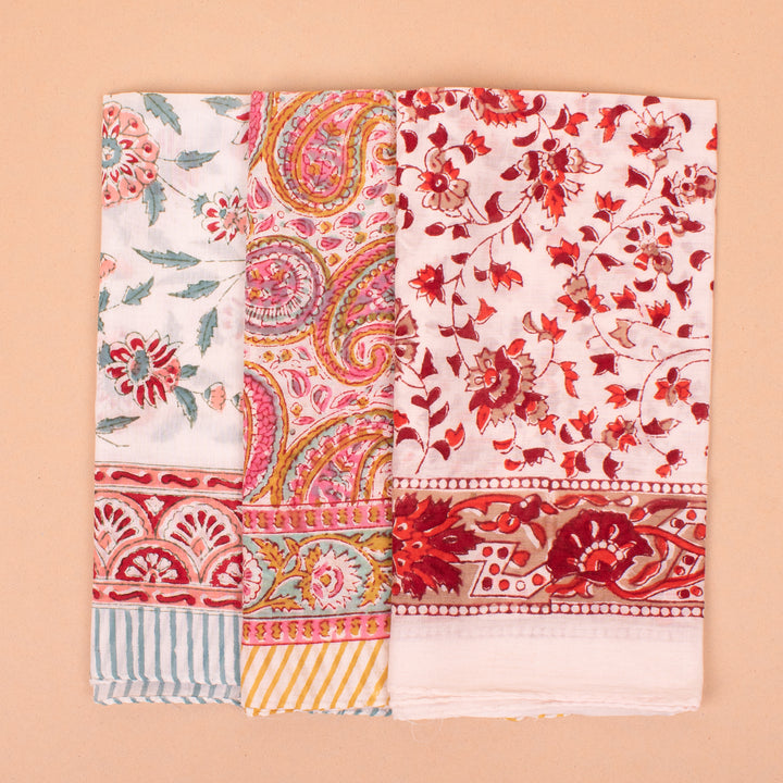 Set of 3 – Boho Cotton Bandanas | Everyday Head Scarf