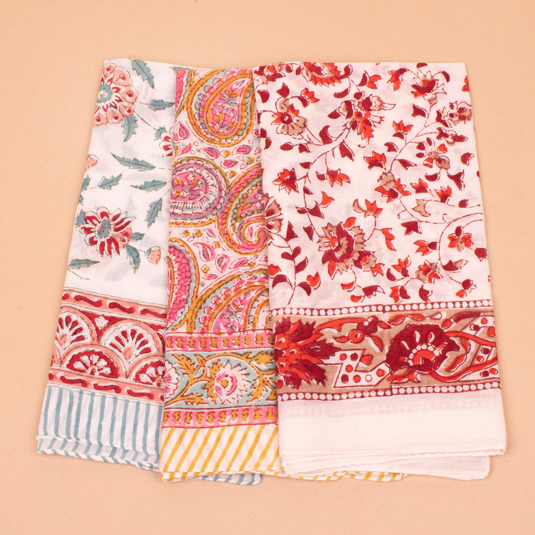 Set of 3 – Boho Cotton Bandanas | Everyday Head Scarf