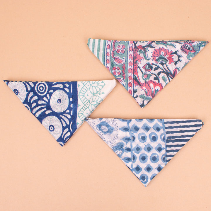 Set of 3 – Soft Cotton Bandanas | Boho Head Scarf &amp; Hair Wrap