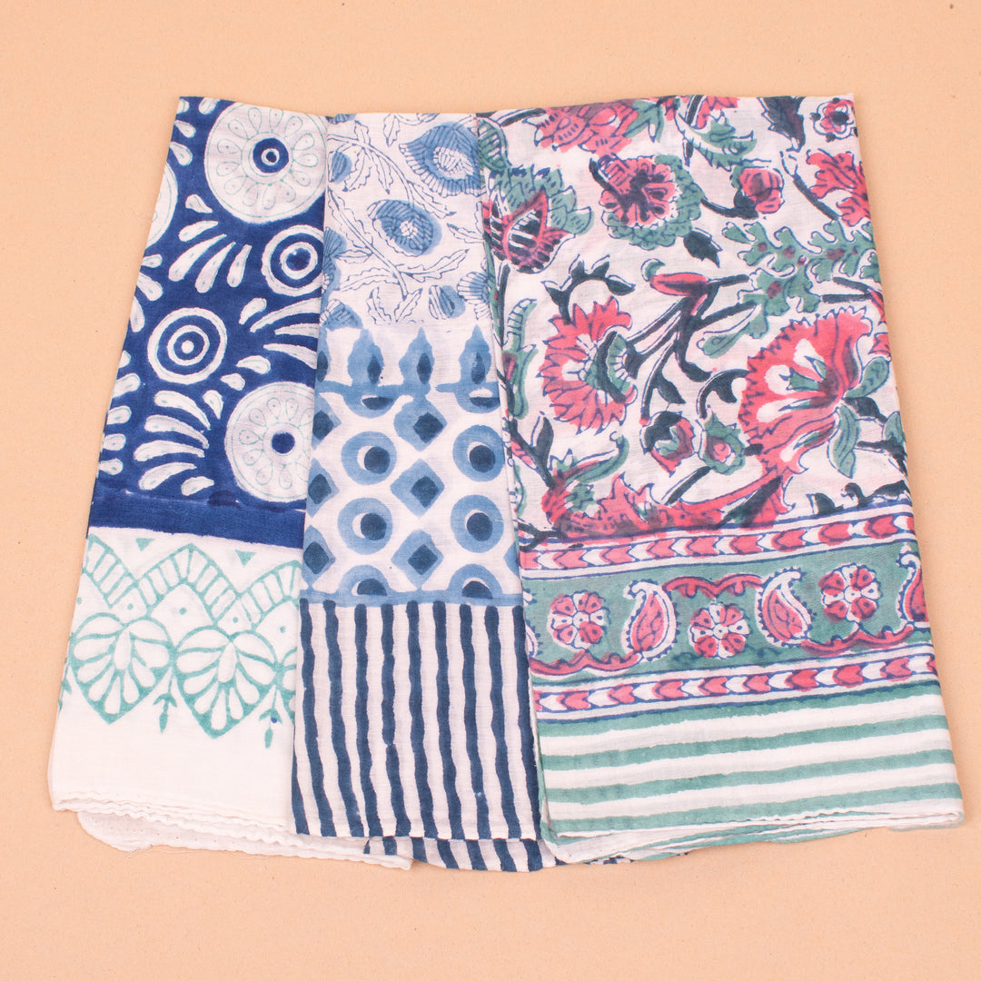 Set of 3 – Soft Cotton Bandanas | Boho Head Scarf &amp; Hair Wrap