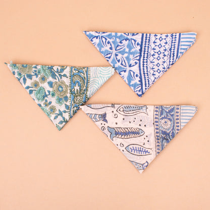 Set of 3 - Eco-Friendly Cotton Bandana | Sustainable Handmade Head Wrap with Soft Breathable Fabric