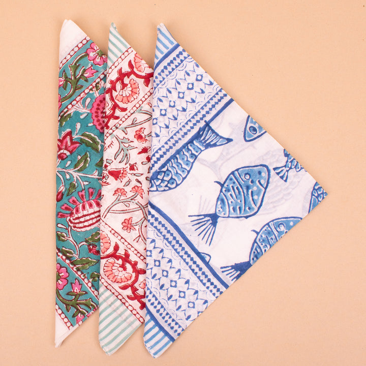 Set of 3 – Cotton Bandanas | Head Scarf &amp; Hair Wrap