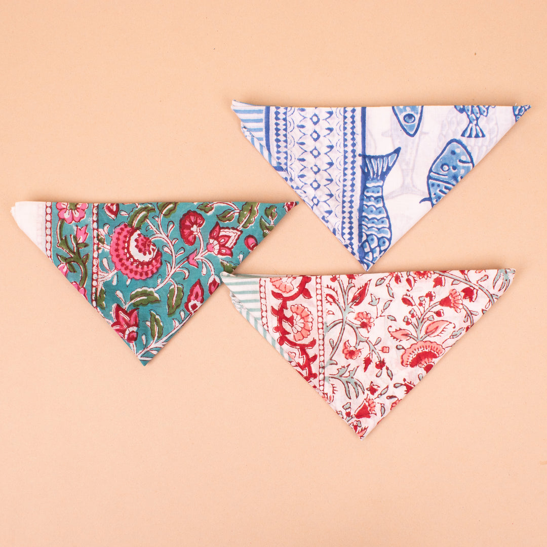 Set of 3 – Cotton Bandanas | Head Scarf &amp; Hair Wrap