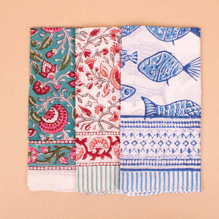 Set of 3 – Cotton Bandanas | Head Scarf &amp; Hair Wrap