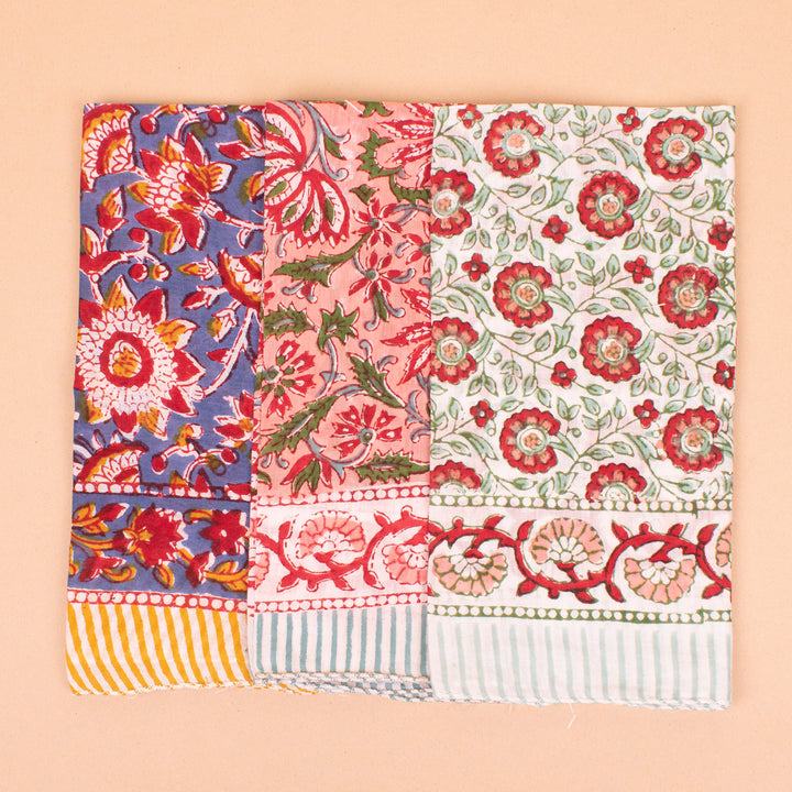 Set of 3 – Classic Cotton Bandanas | Neck Scarf &amp; Head Wrap