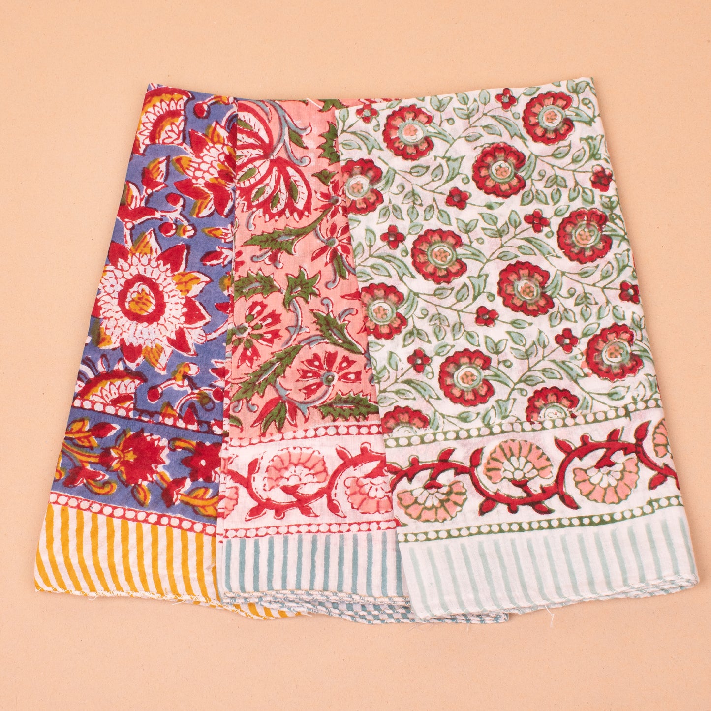 Set of 3 - Classic Cotton Bandana Head Wrap | Comfortable Printed Accessory for Daily Wear and Travel
