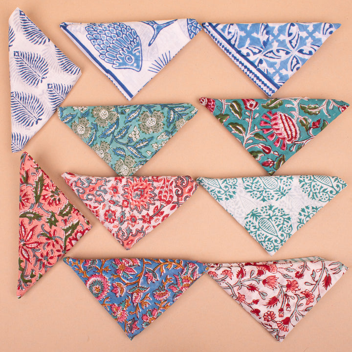 Set of 10 – Handmade Cotton Bandanas | Everyday Head Scarf