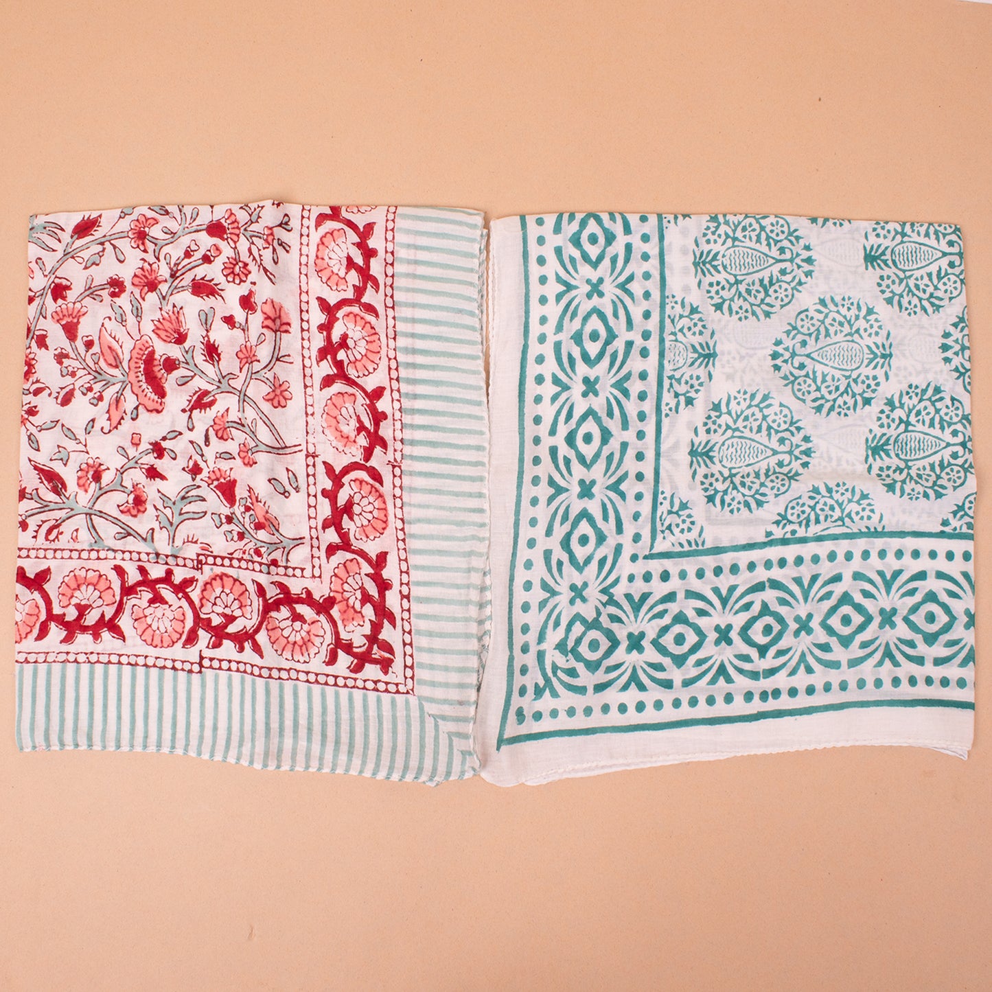 Set of 10 - Artisan Made Cotton Bandana | Unique Fabric Head Scarf with Premium Handmade Designs