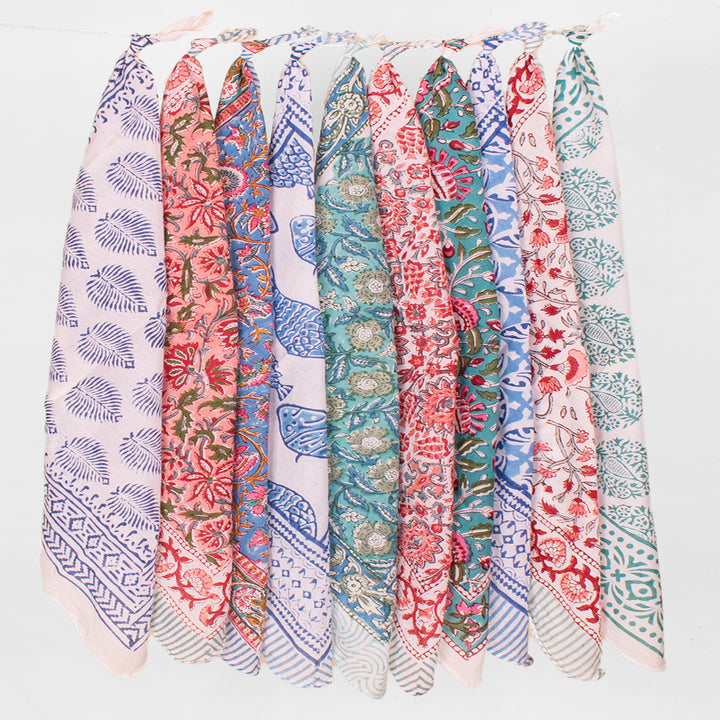 Set of 10 – Handmade Cotton Bandanas | Everyday Head Scarf