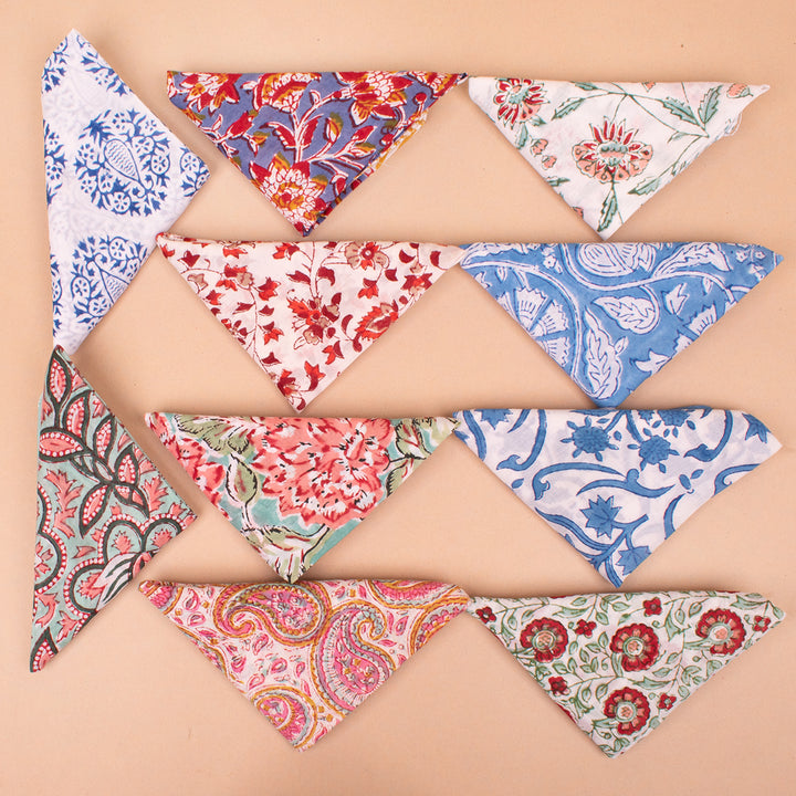 Set of 10 – Soft Cotton Bandanas | Boho Head Scarf &amp; Hair Wrap