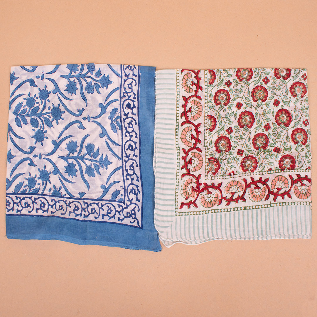 Set of 10 – Soft Cotton Bandanas | Boho Head Scarf &amp; Hair Wrap