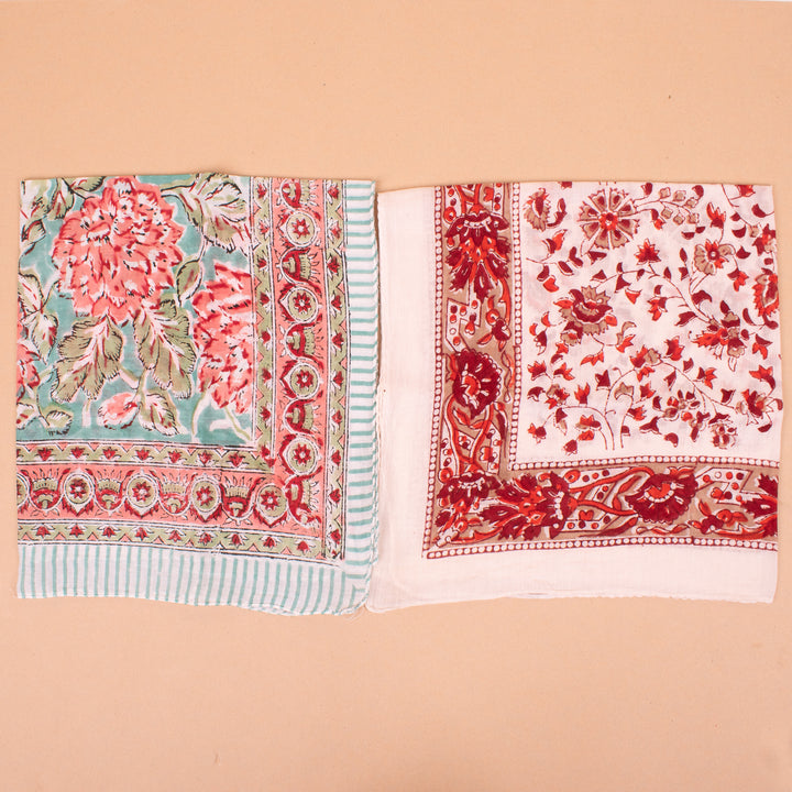 Set of 10 – Soft Cotton Bandanas | Boho Head Scarf &amp; Hair Wrap