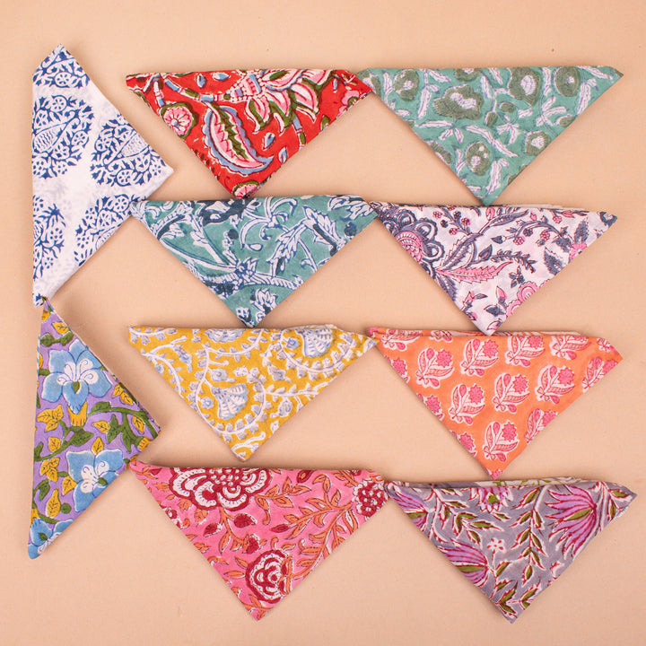 Set of 10 – Premium Cotton Bandanas | Hair Scarf &amp; Neck Wrap