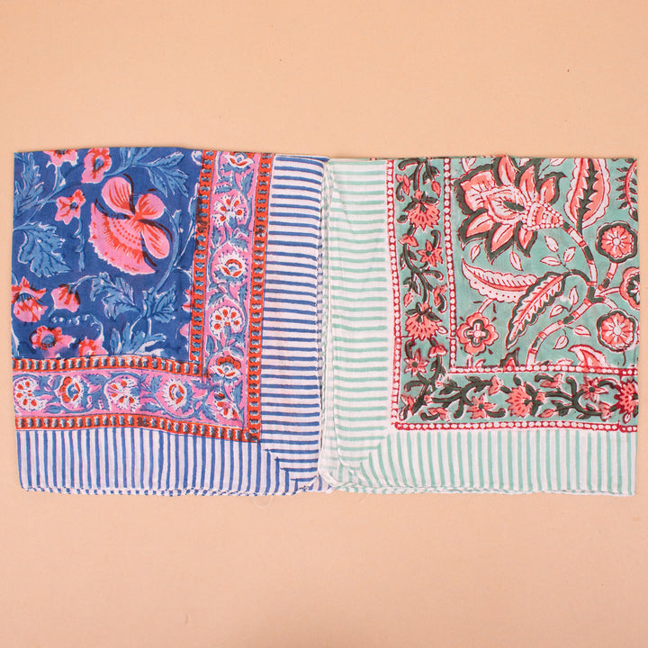 Set of 10 – Soft Cotton Bandanas | Printed Head Scarf &amp; Hair Wrap