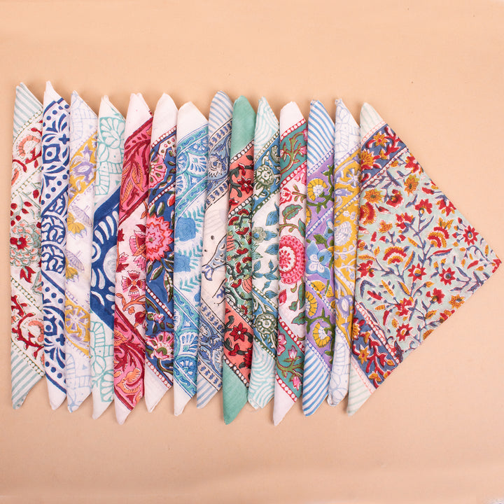 Set of 14 – Cotton Bandanas | Neck Scarf &amp; Head Wrap