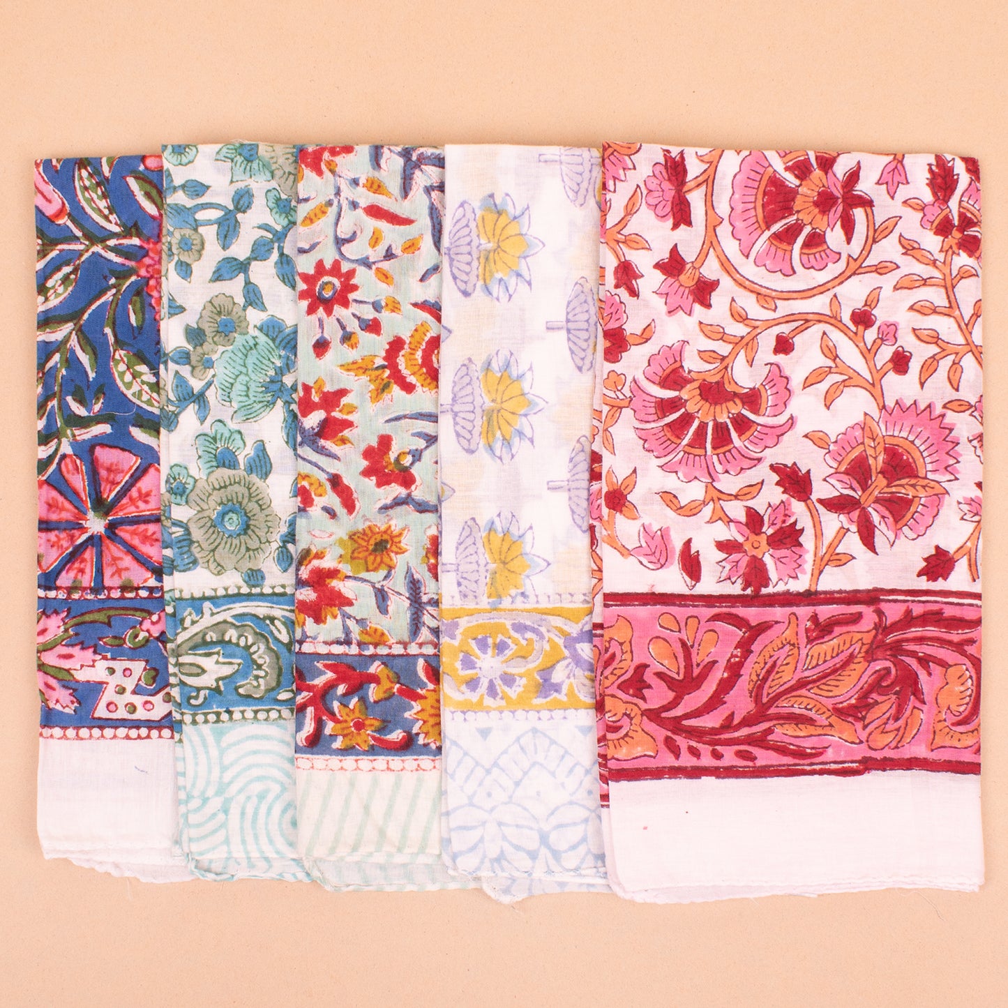 Set of 14 - Printed Cotton Bandana for Women | Comfortable Head Scarf with Timeless Fashion Appeal