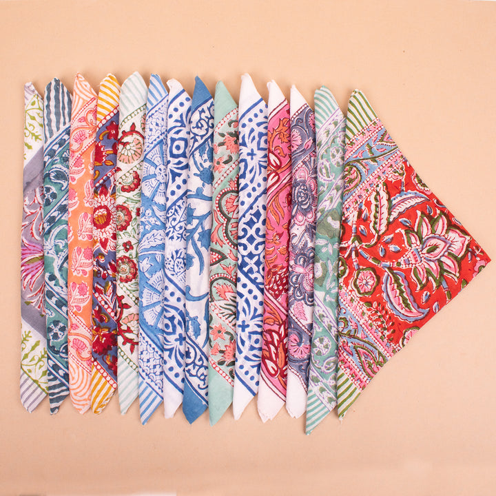 Set of 14 – Premium Cotton Bandanas | Everyday Head Scarf