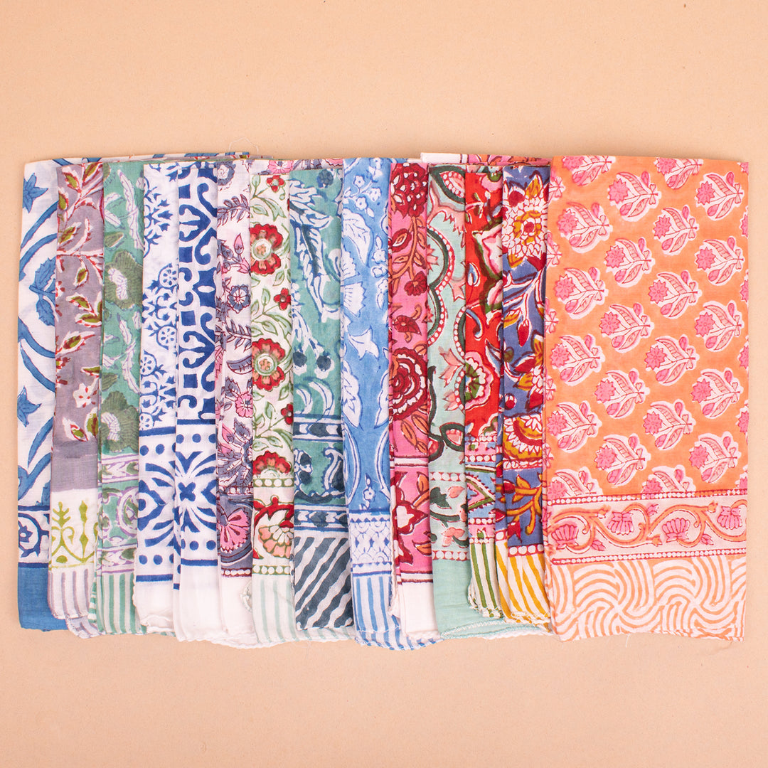 Set of 14 – Premium Cotton Bandanas | Everyday Head Scarf
