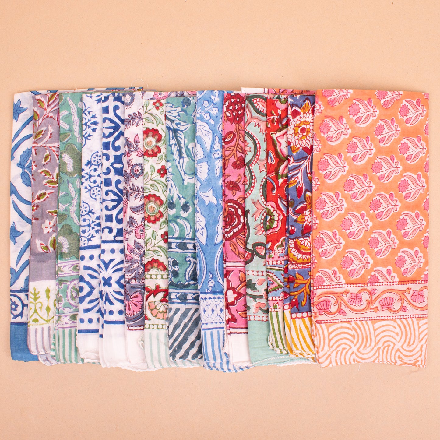 Set of 14 - Unisex Cotton Bandana Head Wrap | Premium Quality Fabric for Daily Wear and Outdoor Adventures