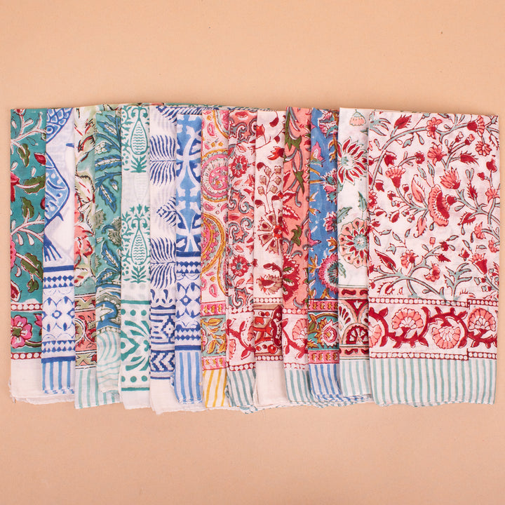 Set of 14 – Boho Cotton Bandanas | Boho Head Scarf &amp; Hair Wrap