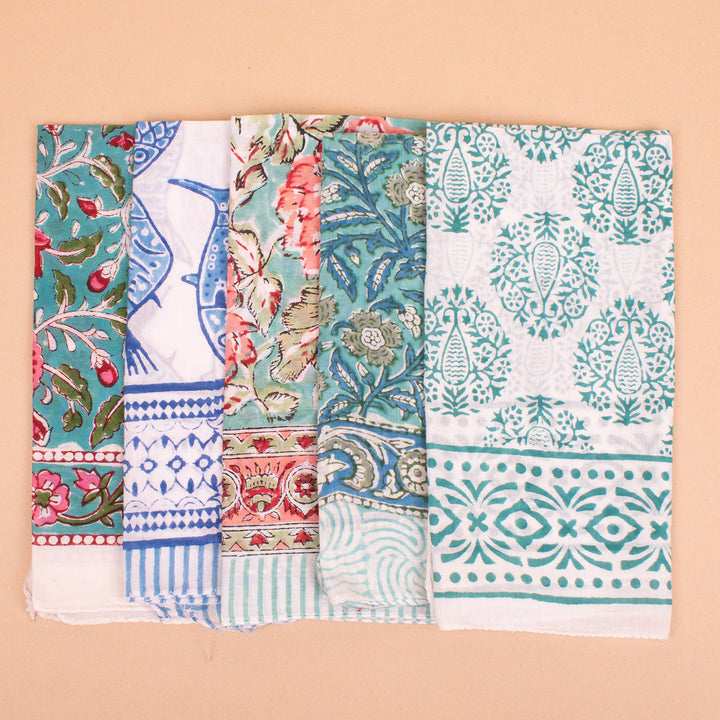 Set of 14 – Boho Cotton Bandanas | Boho Head Scarf &amp; Hair Wrap