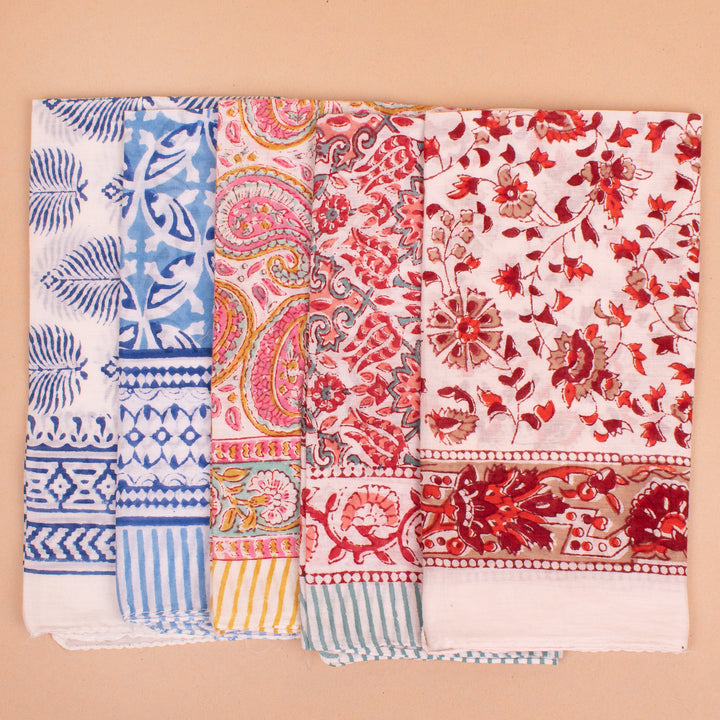 Set of 14 – Boho Cotton Bandanas | Boho Head Scarf &amp; Hair Wrap