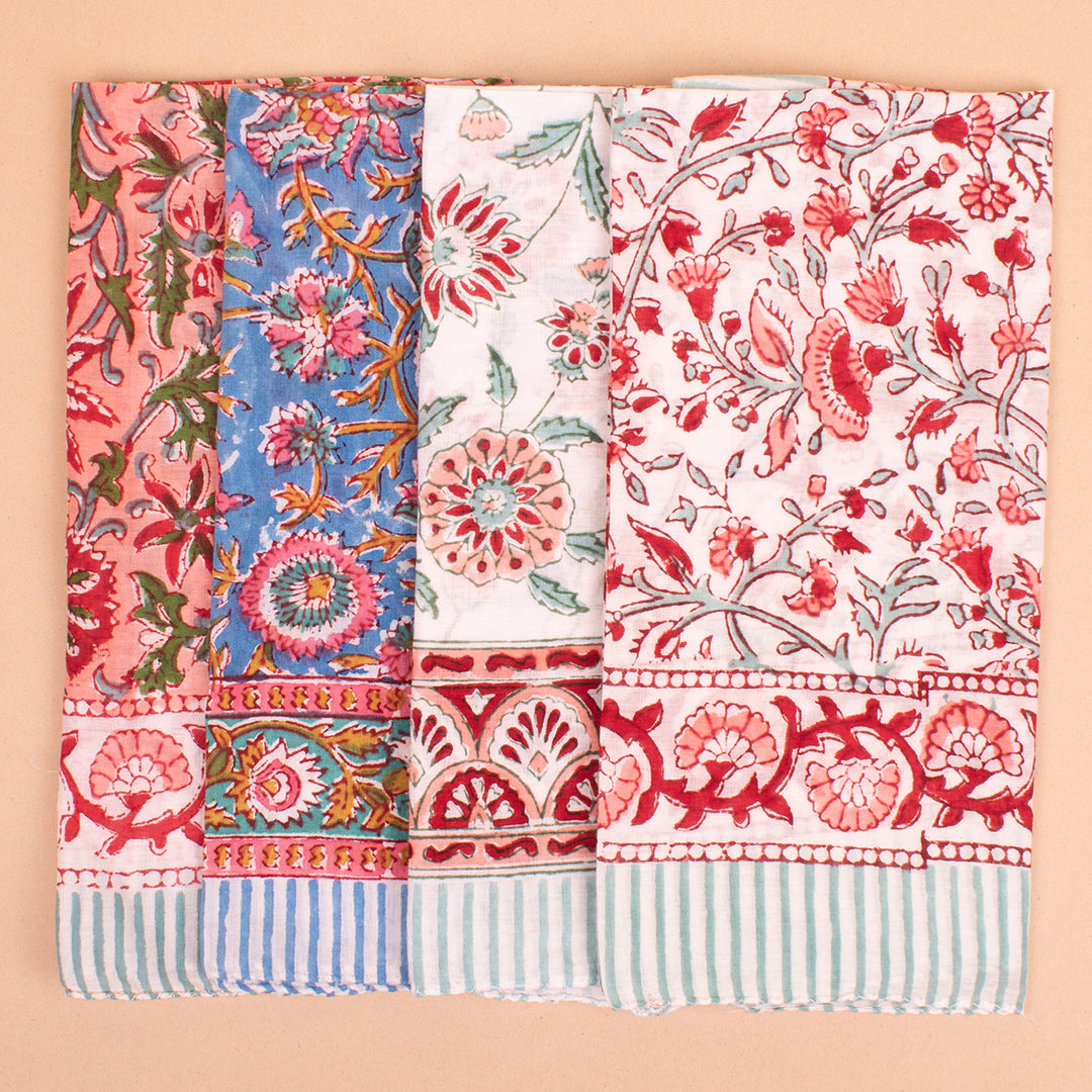 Set of 14 – Boho Cotton Bandanas | Boho Head Scarf &amp; Hair Wrap