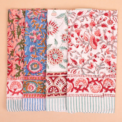 Set of 14 - Bohemian Cotton Bandana Scarf | Trendy Hair Accessory for Festivals, Travel and Casual Looks