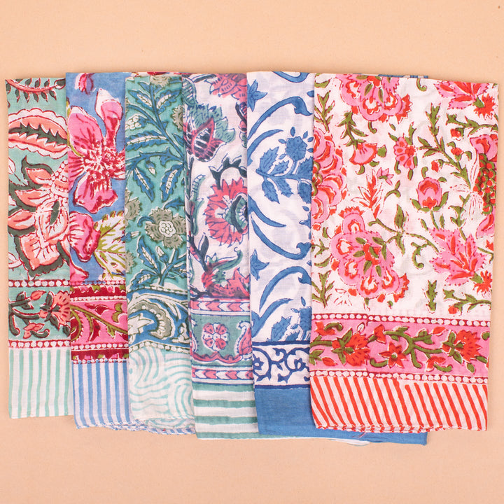 Set of 18 – Designer Cotton Bandanas | Hair Scarf &amp; Neck Wrap