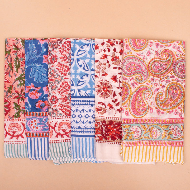 Set of 18 – Designer Cotton Bandanas | Hair Scarf &amp; Neck Wrap