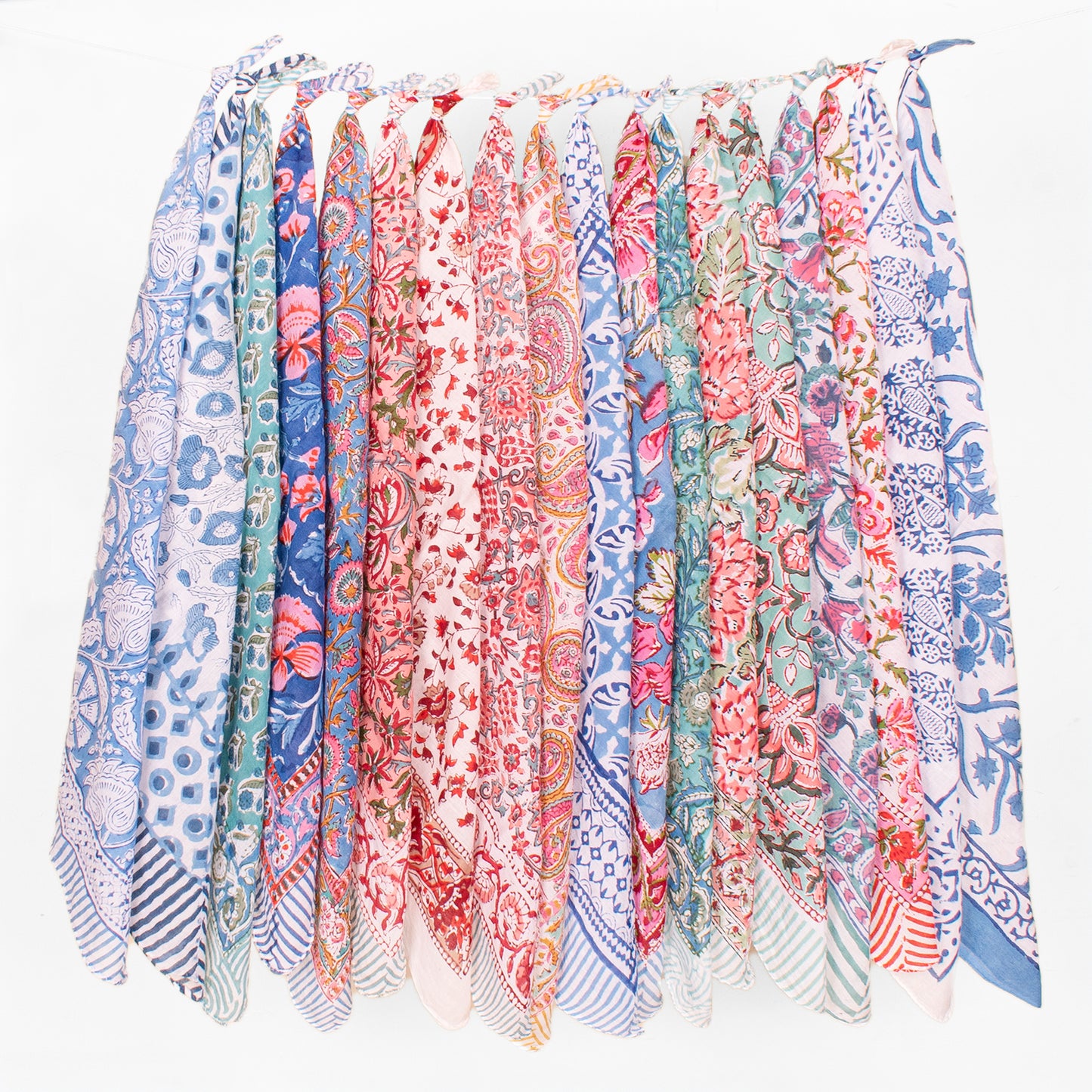 Set of 18 - Designer Cotton Bandana with Unique Prints | Soft Head Scarf for Modern Everyday Styling