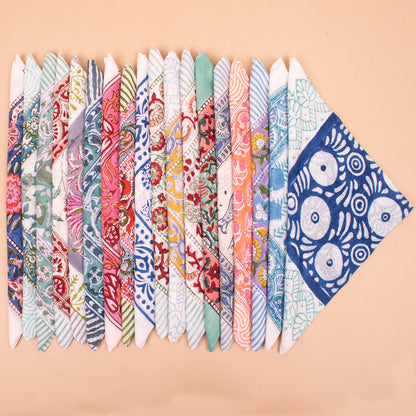 Set of 18 - Pure Cotton Bandana for Men and Women | Breathable Printed Head Wrap for All Seasons