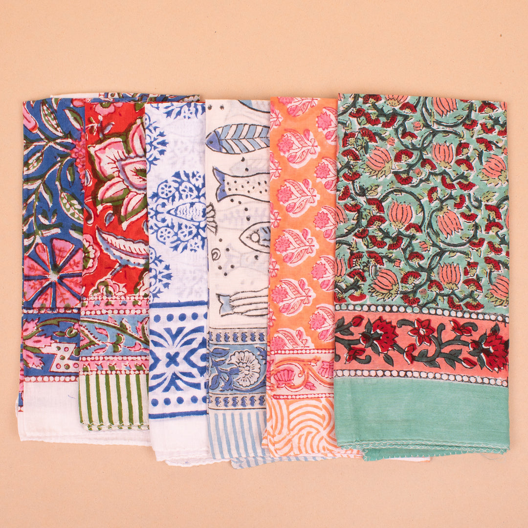 Set of 18 – Cotton Bandanas | Head Scarf &amp; Hair Wrap