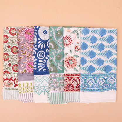 Set of 18 - Pure Cotton Bandana for Men and Women | Breathable Printed Head Wrap for All Seasons