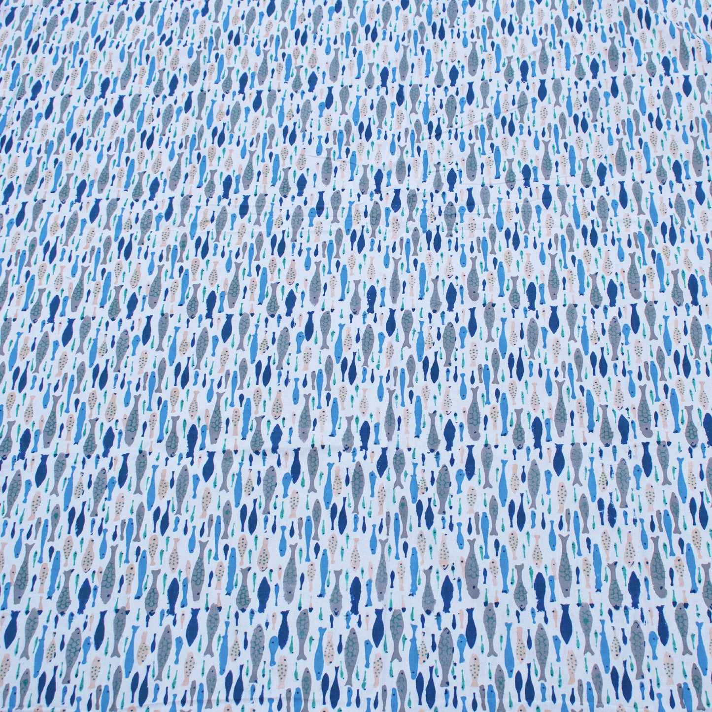 Block Print Tablecloth Cotton, Bohemian Table Cover, Rustic Dining Decor - 90x108