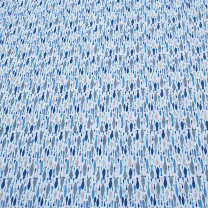 Block Print Tablecloth Cotton, Bohemian Table Cover, Rustic Dining Decor - 90x108