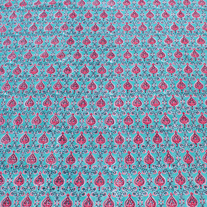 Handmade Cotton Tablecloth, Block Print Dining Cover, Farmhouse Kitchen Decor - 90x108