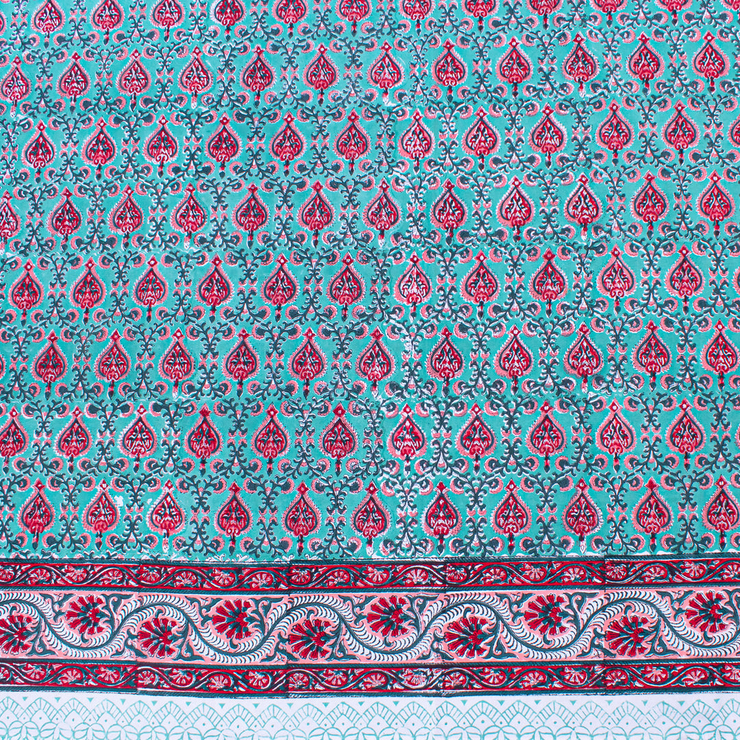 Hand Block Cotton Tablecloth 90x108 | Boho Table Cover
