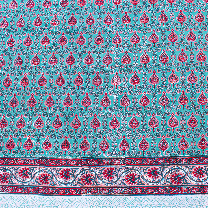 Hand Block Cotton Tablecloth 90x108 | Boho Table Cover