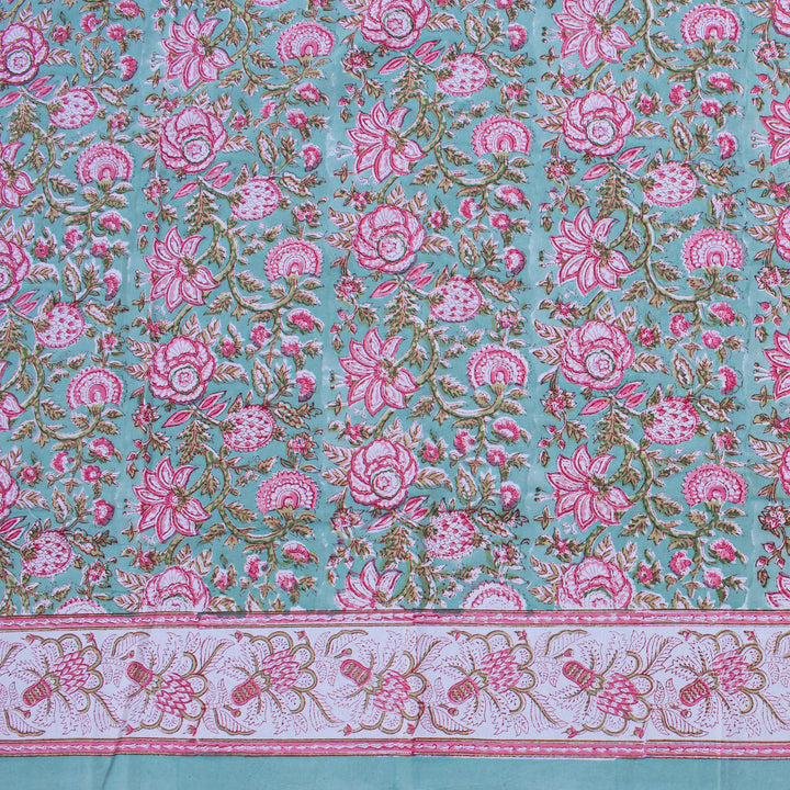 Floral Cotton Tablecloth 90x108 | Boho Table Cover