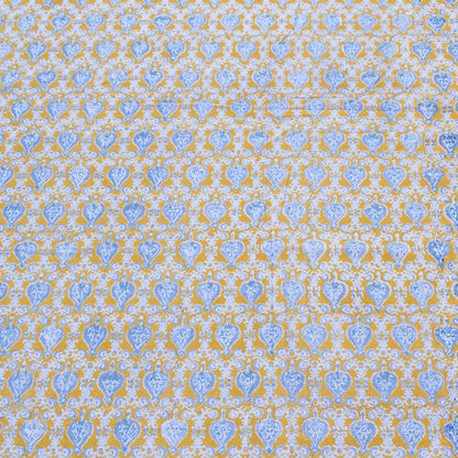 Traditional Block Print Tablecloth, Cotton Dining Cover, Artisan Home Linen - 90x108