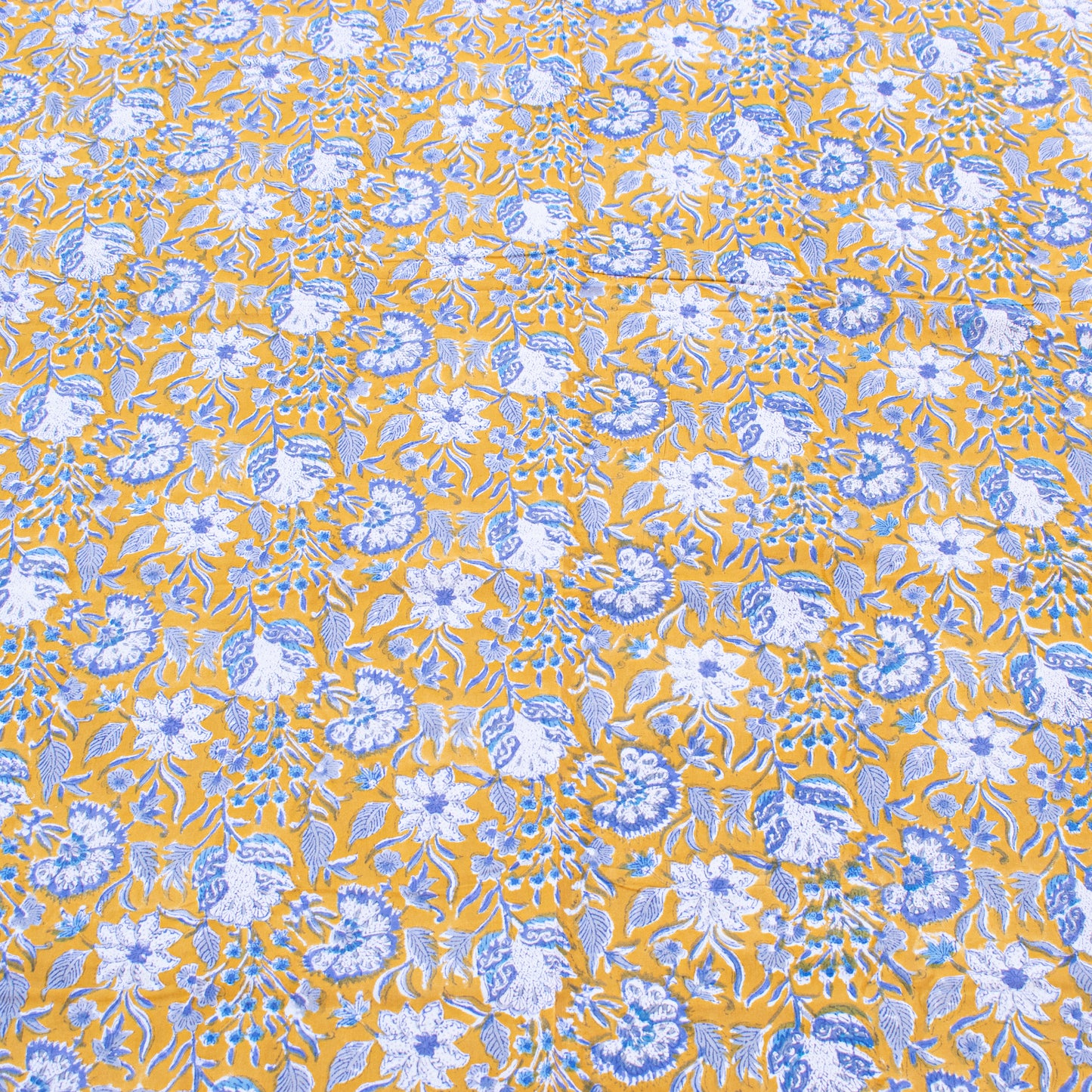 Handmade Block Printed Tablecloth, Cotton Table Cover, Rustic Home Decor - 90x108