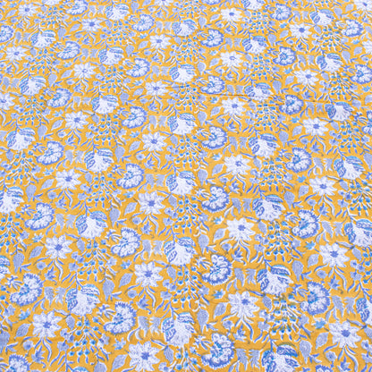 Handmade Block Printed Tablecloth, Cotton Table Cover, Rustic Home Decor - 90x108