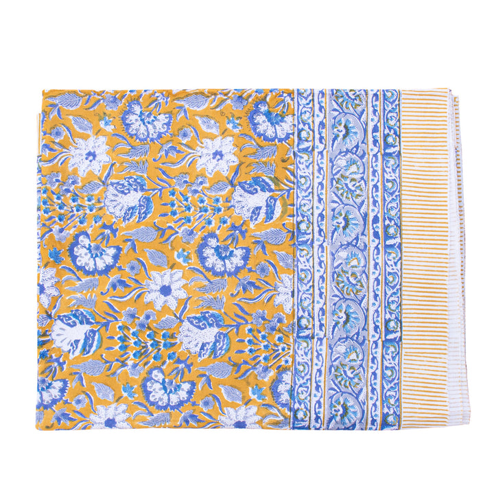 Hand Block Cotton Tablecloth 90x108 | Boho Table Cover