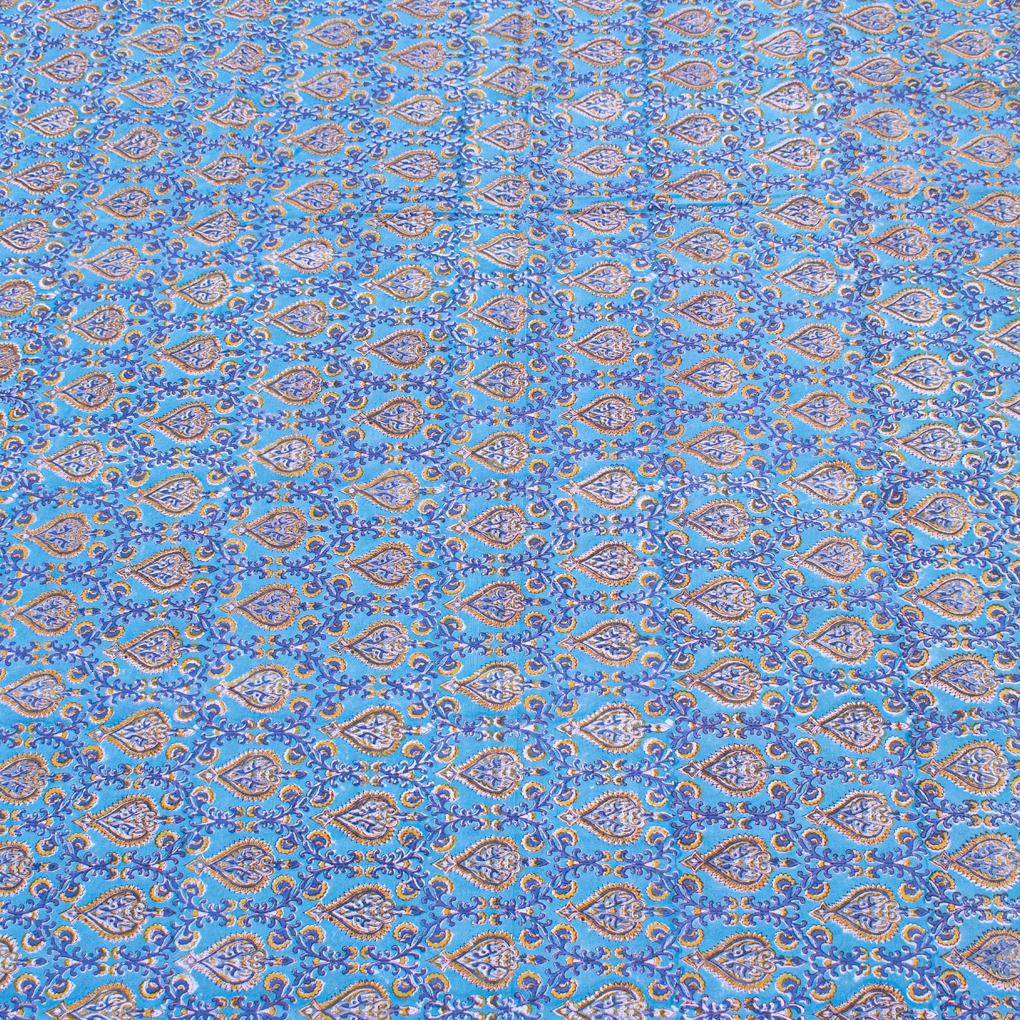 Indian Block Print Cotton Tablecloth, Handmade Dining Decor, Artisan Table Cover - 90x108