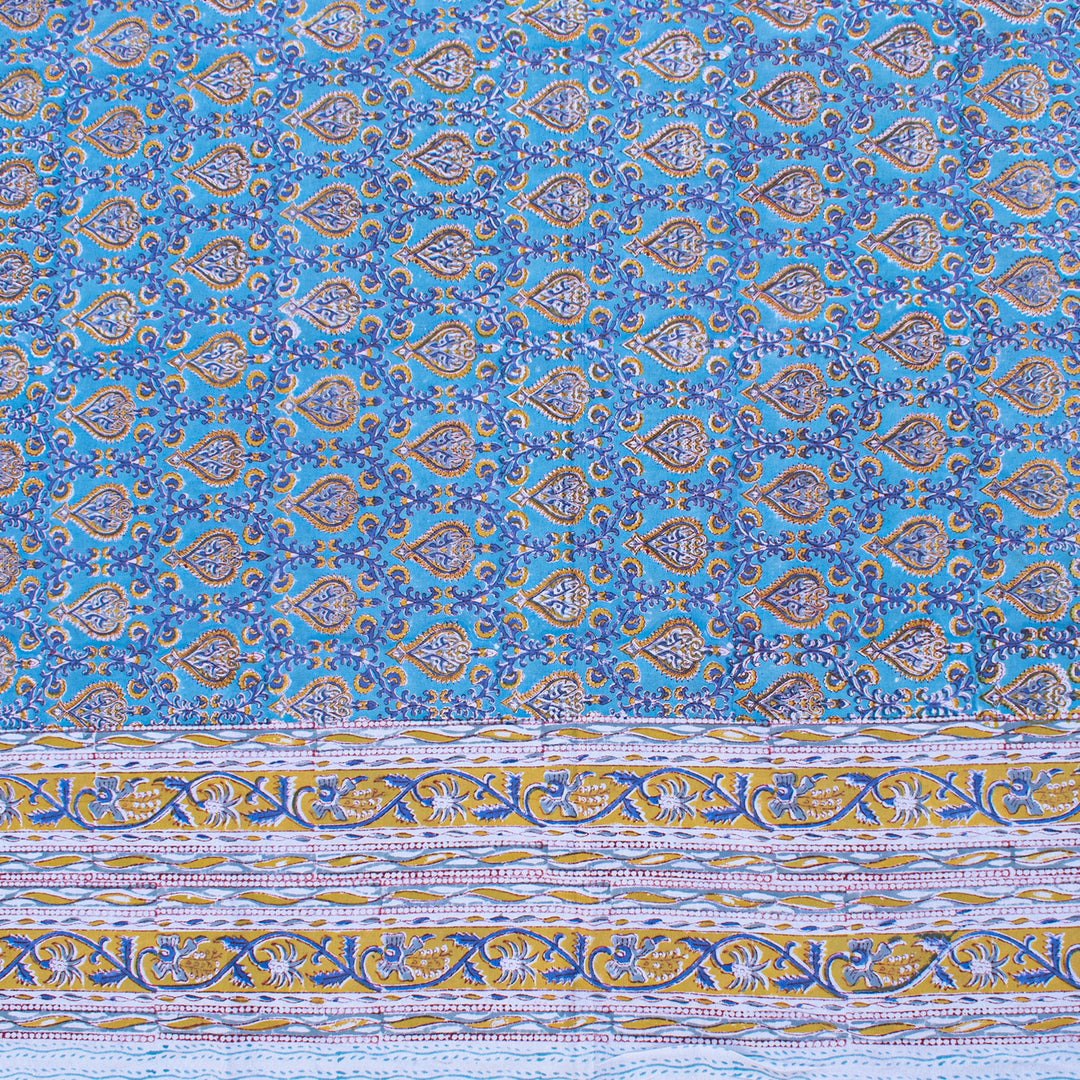Hand Block Cotton Tablecloth 90x108 | Boho Table Cover