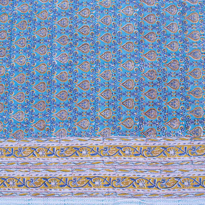Hand Block Cotton Tablecloth 90x108 | Boho Table Cover