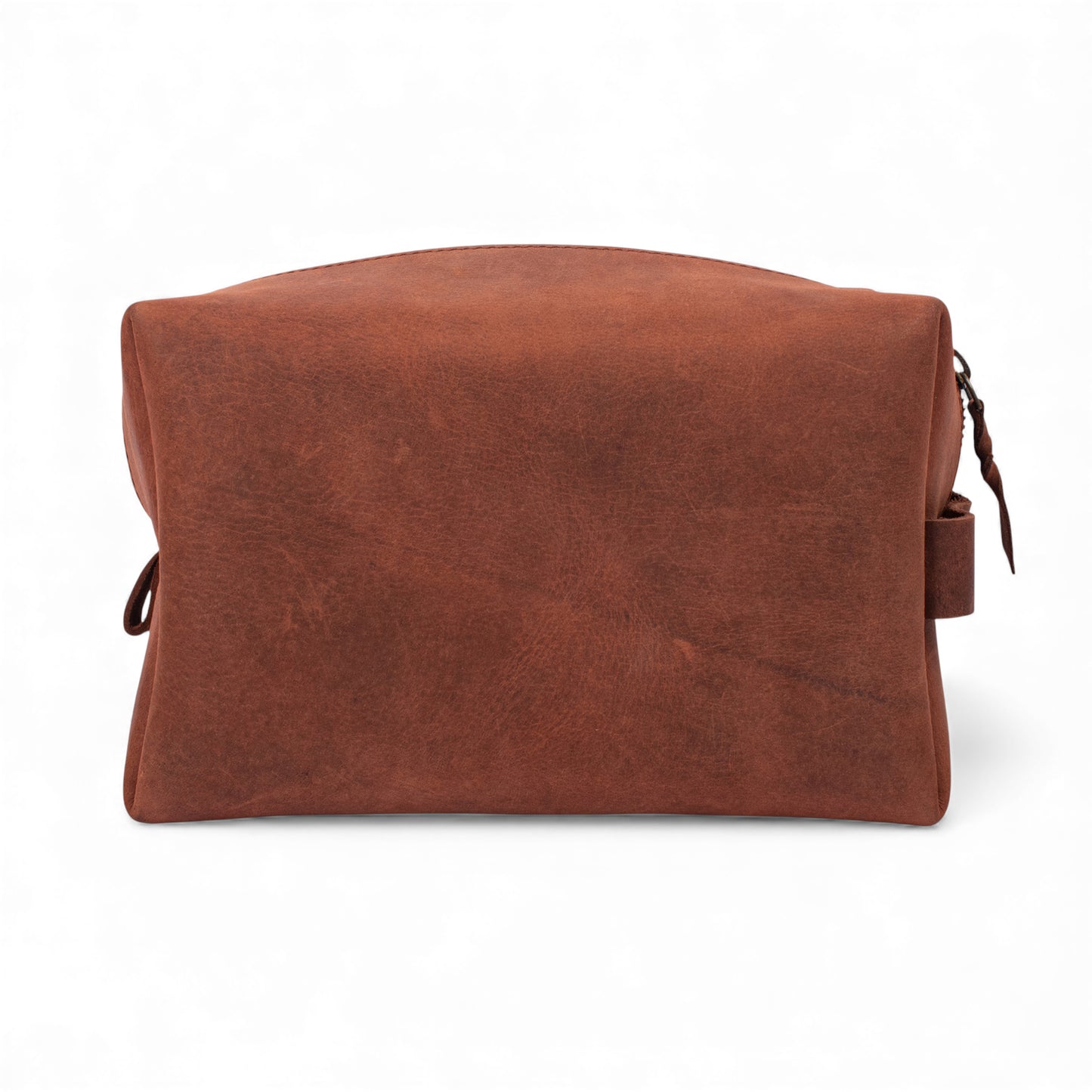 Leather Dopp Kit for Men – Handmade Travel Toiletry Bag with Zipper