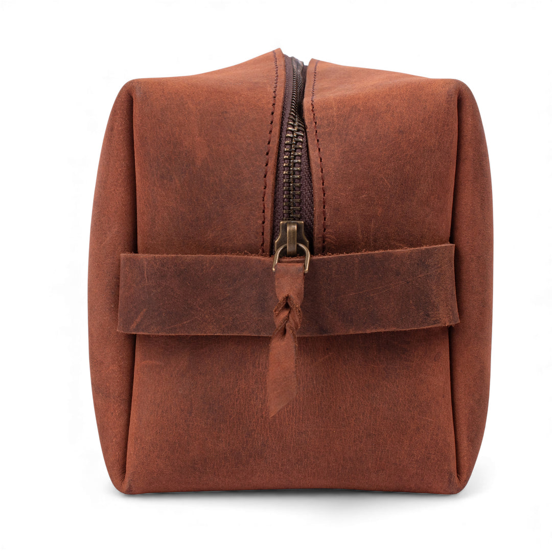 Handmade Leather Dopp Kit | Travel Toiletry Bag for Men